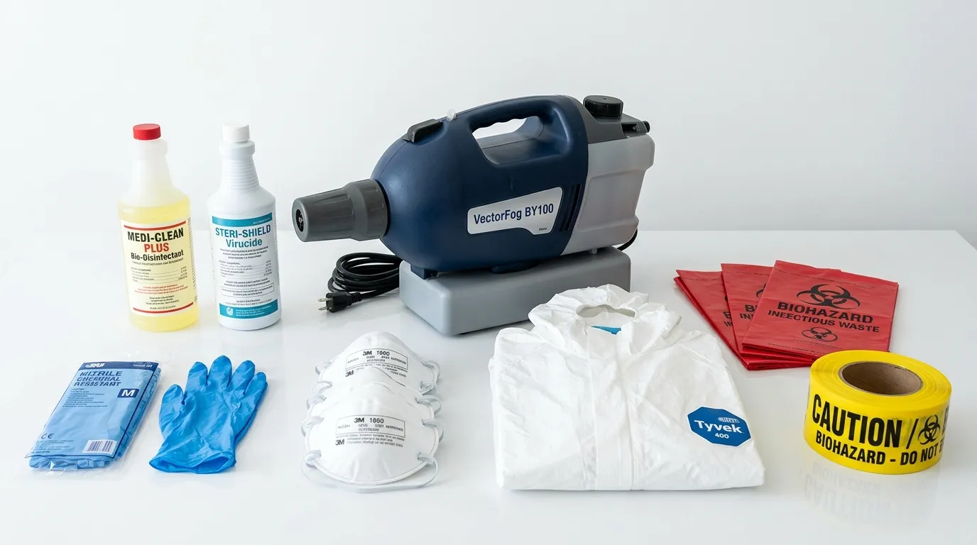 Professional biohazard remediation crew working in Mableton