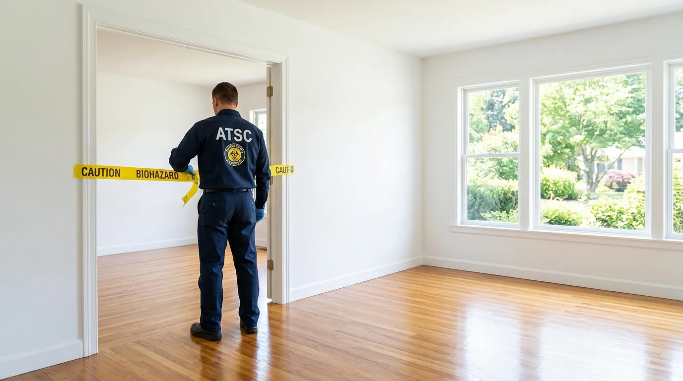 Certified biohazard cleanup crew performing Trauma Scene Cleanup in Mableton